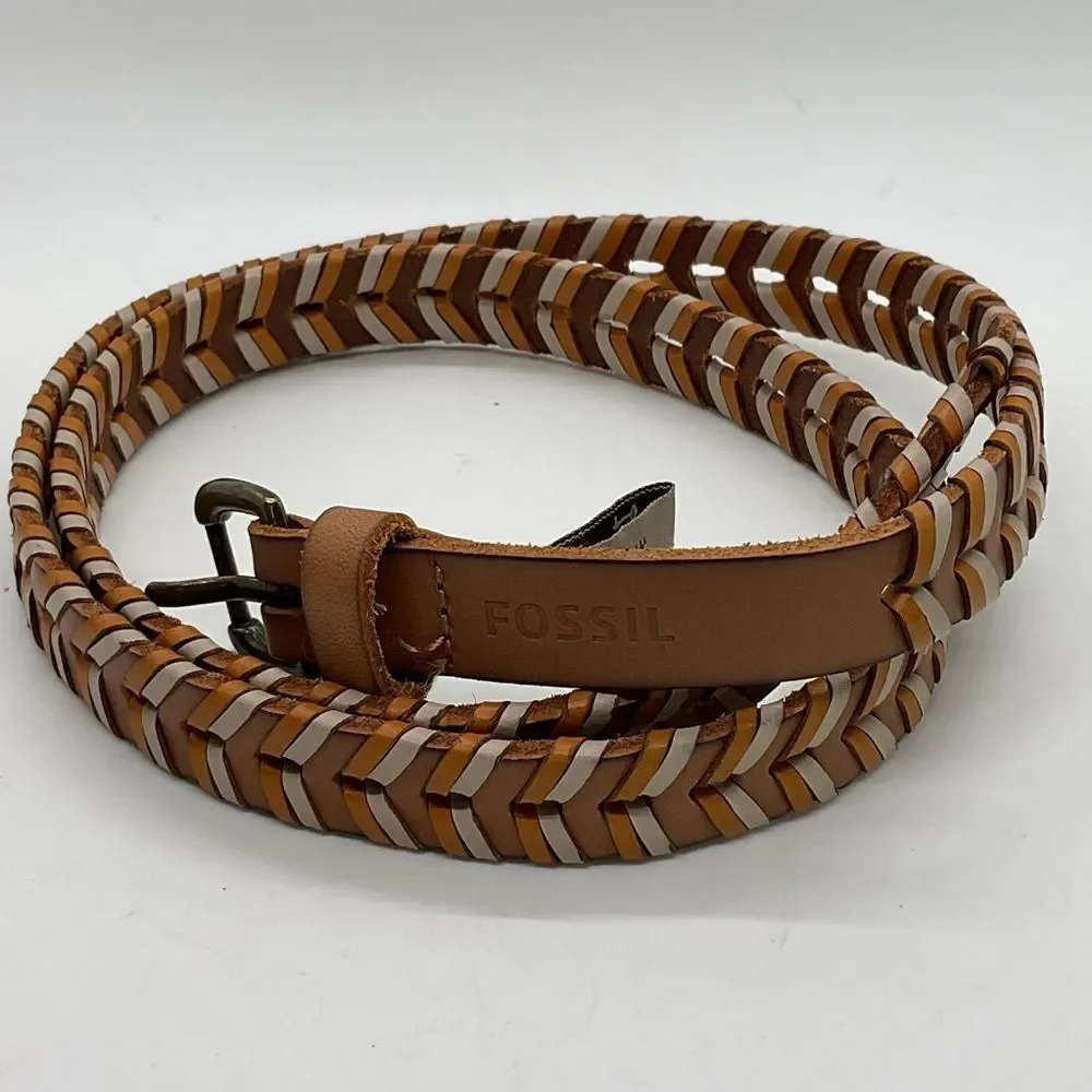 Fossil Tan Braided Belt